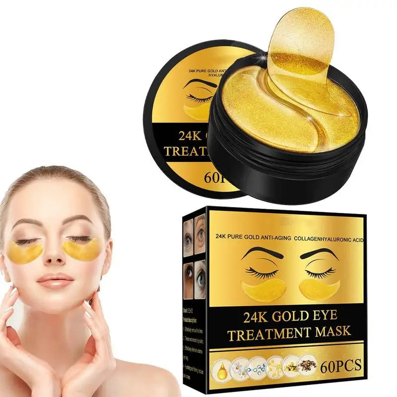 24K Gold Hyaluronic Acid Eye Mask Remove Dark Eye Circles Collagen Eye Patches Anti-Wrinkle anti Aging Eye Skin Care Patch