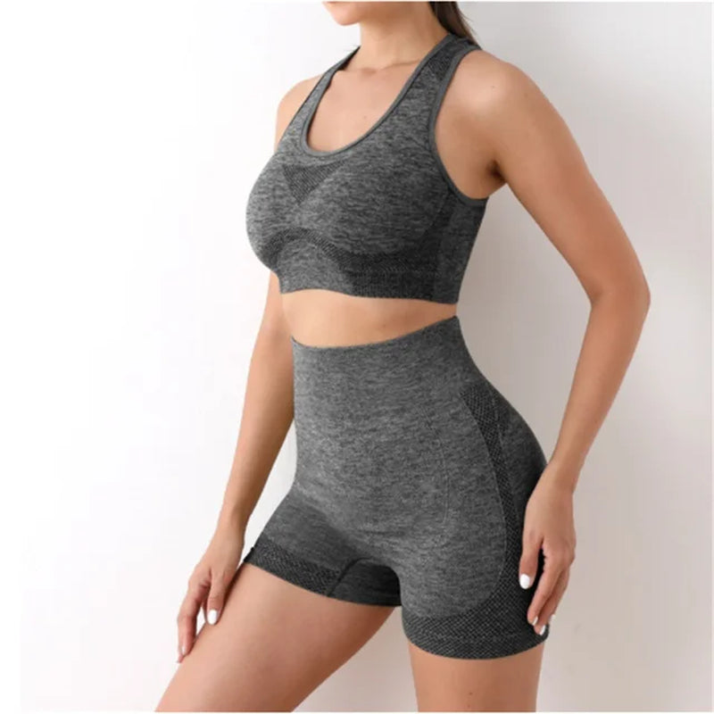 Yoga Set Gym Shorts Women Sport Bras Brassiere Workout Tops for Women Yoga Clothes Fitness Leggings Gym Set Seamless Yoga Sets