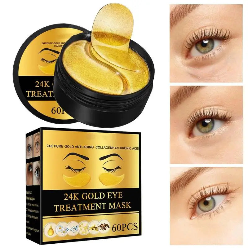 24K Gold Hyaluronic Acid Eye Mask Remove Dark Eye Circles Collagen Eye Patches Anti-Wrinkle anti Aging Eye Skin Care Patch