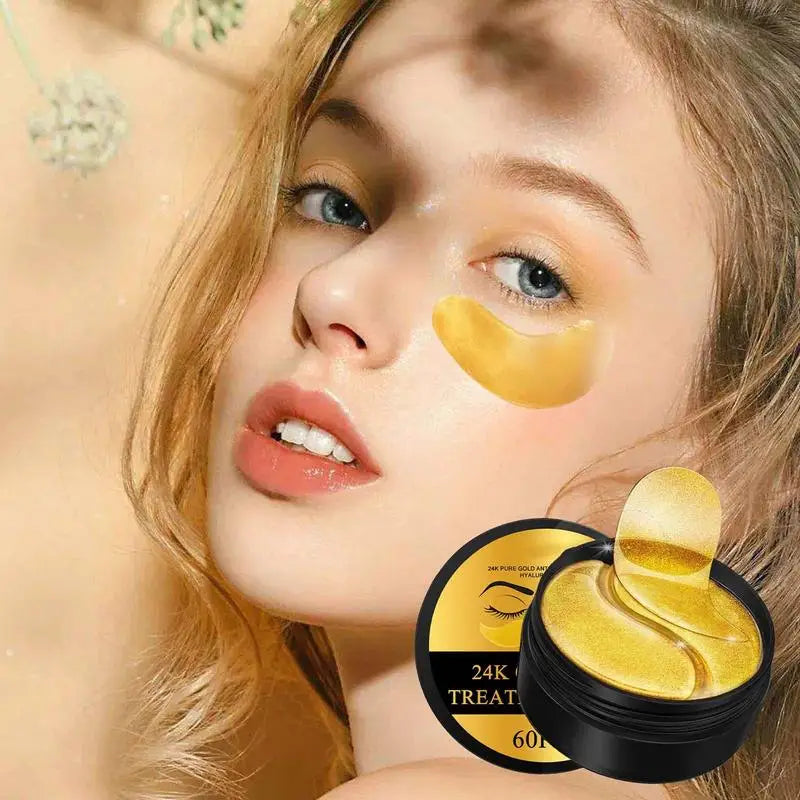 24K Gold Hyaluronic Acid Eye Mask Remove Dark Eye Circles Collagen Eye Patches Anti-Wrinkle anti Aging Eye Skin Care Patch