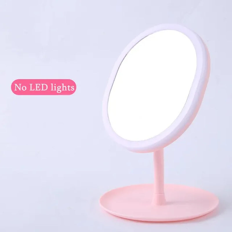 LED Makeup Mirror Touch Adjustable Lighting Desktop Makeup Mirror with Light Creative Makeup LED Light Mirrors