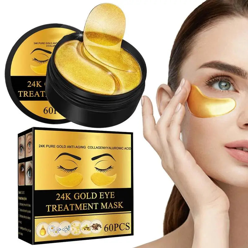 24K Gold Hyaluronic Acid Eye Mask Remove Dark Eye Circles Collagen Eye Patches Anti-Wrinkle anti Aging Eye Skin Care Patch