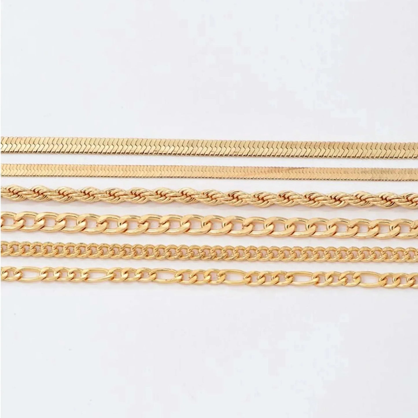 Elegant 6-Piece Bracelet Set - 14K Gold Plated, Timeless Classic Design - Perfect Accessory for Every Occasion or Gift