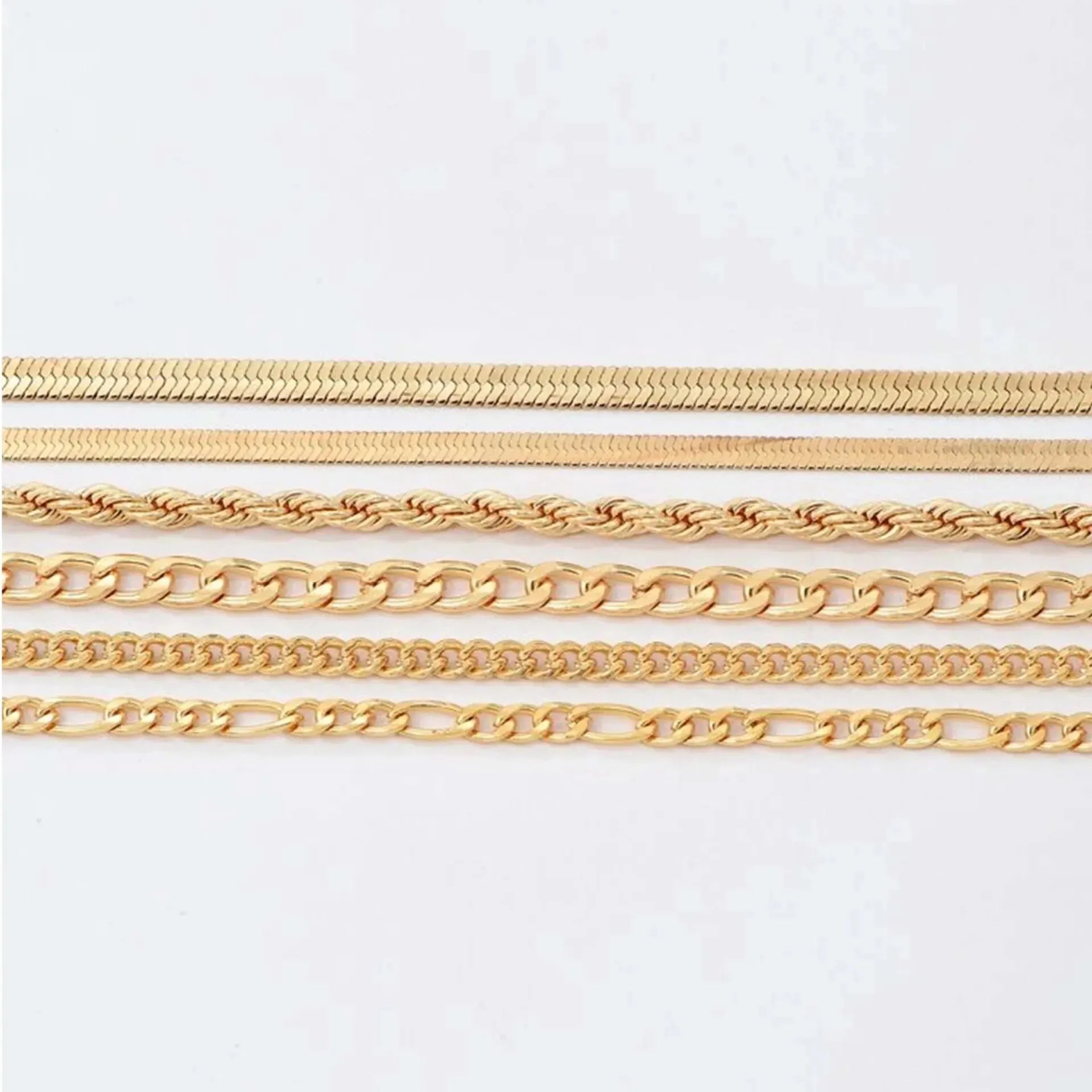 Elegant 6-Piece Bracelet Set - 14K Gold Plated, Timeless Classic Design - Perfect Accessory for Every Occasion or Gift