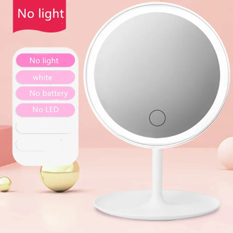 LED Makeup Mirror Touch Adjustable Lighting Desktop Makeup Mirror with Light Creative Makeup LED Light Mirrors